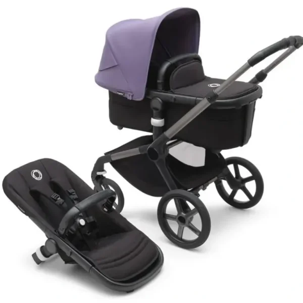 Bugaboo - Fox 5 Complete Stroller, Black/Midnight Black/Astro Purple - cutbabycare.com | baby boutique & care hub