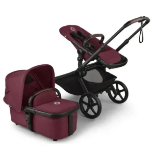Bugaboo - Kangaroo Complete Stroller, Black/Dark Cherry - cutbabycare.com | baby boutique & care hub