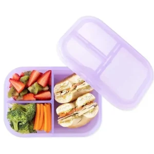 Bumkins - Bumkins Snack/Lunch Bento Box, 3 Compartment Container, Purple Jelly - cutbabycare.com | baby boutique & care hub
