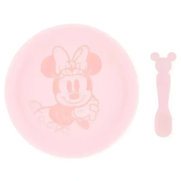 Bumkins - Disney Baby and Toddler Silicone Plate and Spoon Set, 6 Months Up, Minnie Mouse - cutbabycare.com | baby boutique & care hub