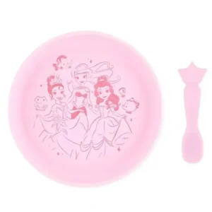 Bumkins - Disney Baby and Toddler Silicone Plate and Spoon Set, 6 Months Up, Princess - cutbabycare.com | baby boutique & care hub