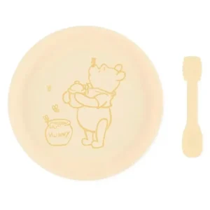 Bumkins - Disney Baby and Toddler Silicone Plate and Spoon Set, 6 Months Up, Winnie The Pooh - cutbabycare.com | baby boutique & care hub