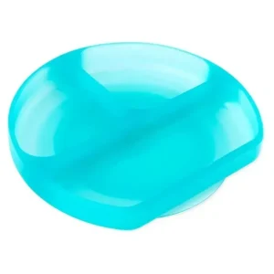 Bumkins - Toddler and Baby Suction Plate, Silicone Divided Grip Dish, Blue Jelly - cutbabycare.com | baby boutique & care hub