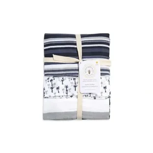 Burt's Bee Set of 3 Breezy Palms Organic Baby Muslin Swaddle Blankets 3 Pack - cutbabycare.com | baby boutique & care hub