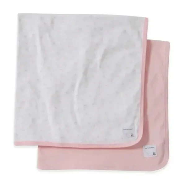 Burt's Bees Baby 2-Pack Organic Cotton Blankets, Blossom - cutbabycare.com | baby boutique & care hub