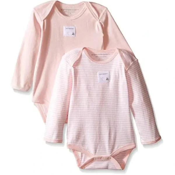 Burt's Bees 2-Pack Long Sleeve Bodysuits, Blossom - cutbabycare.com | baby boutique & care hub