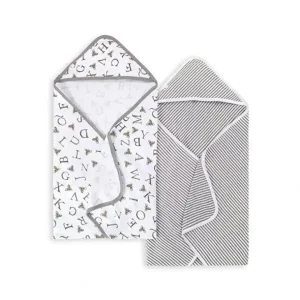 Burt's Bees Pine Forest Reversible Jersey Swaddle Blanket Heather Grey Hanger Grey - cutbabycare.com | baby boutique & care hub