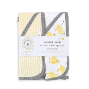 Burt's Bees Set Of 2 Little Ducks Hooded Towels Sunshine Hanger - cutbabycare.com | baby boutique & care hub