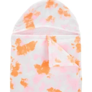 Carters - Baby Girl Tie Dye Hooded Towel, Pink/Orange - cutbabycare.com | baby boutique & care hub