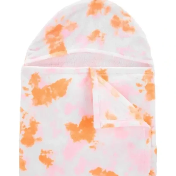 Carters - Baby Girl Tie Dye Hooded Towel, Pink/Orange - cutbabycare.com | baby boutique & care hub