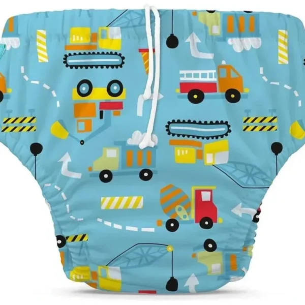 Charlie Banana - Construction Reusable Swim Diaper with Adjustable Drawstring - cutbabycare.com | baby boutique & care hub