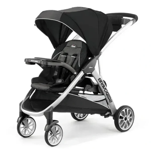 Chicco BravoFor2 Standing/Sitting Double Stroller, Iron - cutbabycare.com | baby boutique & care hub