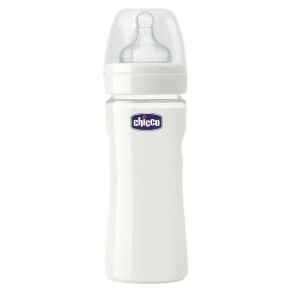 Chicco Nursing Baby 240ml Well-Being Glass Feeding Bottle w/ Silicone Teat 0m+ - cutbabycare.com | baby boutique & care hub