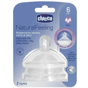 Chicco Nursing NaturalFeeling Fast Flow Silicone Teat Baby/Toddler Feeding 6m+ - cutbabycare.com | baby boutique & care hub