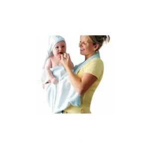 Clevamama Apron Baby Bath Towel - Blue - cutbabycare.com | baby boutique & care hub