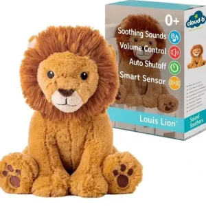 Cloud B - Soothing Sound Machine, Cuddly Stuffed Animal, 4 Soothing Sounds, Louis The Lion - cutbabycare.com | baby boutique & care hub