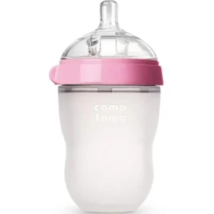 Comotomo - 8Oz Natural Feel Baby Bottle, Pink - cutbabycare.com | baby boutique & care hub