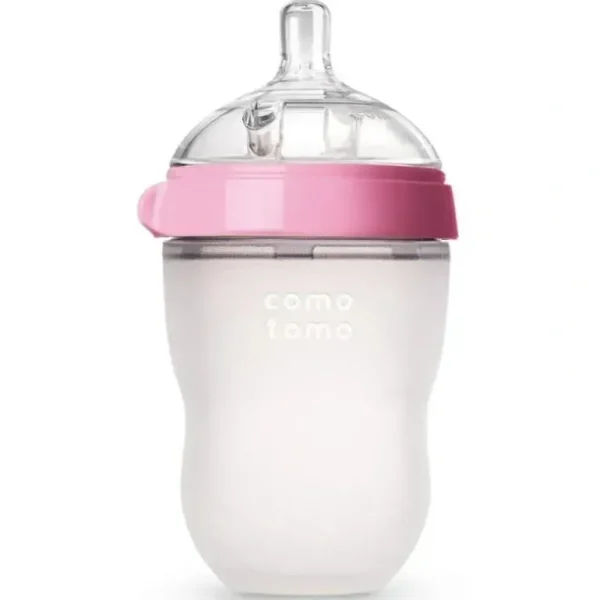 Comotomo - 8Oz Natural Feel Baby Bottle, Pink - cutbabycare.com | baby boutique & care hub