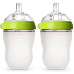 Comotomo - 2Pk Natural Feel Baby Bottle, Green (8Oz) - cutbabycare.com | baby boutique & care hub