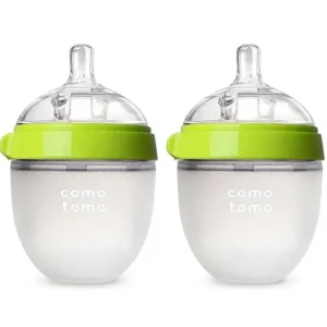 Comotomo - 2Pk Natural Feel Baby Bottle, Green (5Oz) - cutbabycare.com | baby boutique & care hub