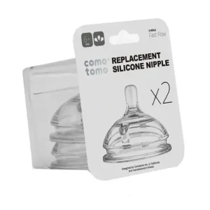 Comotomo Natural Teat Silicone Replacement Nipple, Fast Flow - cutbabycare.com | baby boutique & care hub