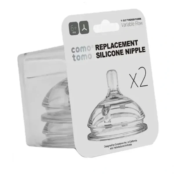 Comotomo Natural Teat Silicone Replacement Nipple, Variable Flow - cutbabycare.com | baby boutique & care hub