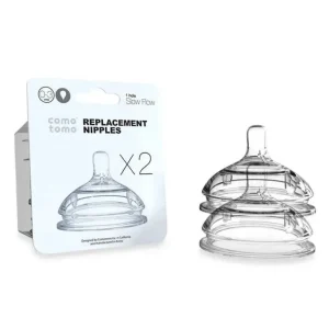 Comotomo Replacement Nipples in Slow Flow for Ages 0-3 Months, 2-Pack - cutbabycare.com | baby boutique & care hub
