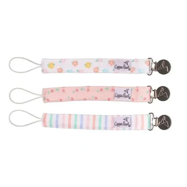 Copper Pearl - 3Pk Binky Clip Cheery - cutbabycare.com | baby boutique & care hub