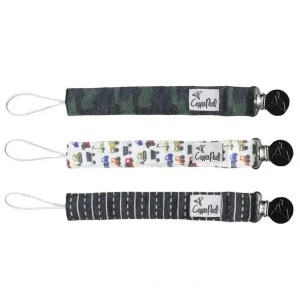 Copper Pearl - 3Pk Diesel Binky Clip - cutbabycare.com | baby boutique & care hub
