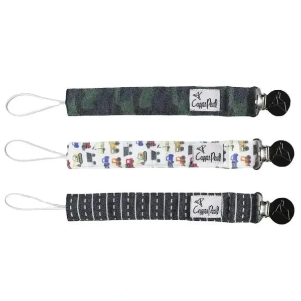 Copper Pearl - 3Pk Diesel Binky Clip - cutbabycare.com | baby boutique & care hub