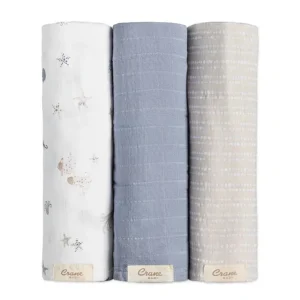 Crane Bedding - Cove 3-Pc. Swaddle Set, Sea Life - cutbabycare.com | baby boutique & care hub