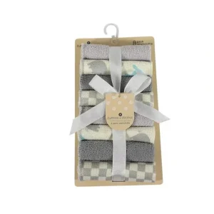 Cudlie - 8Pc Rolled Wc On Card - Elephant Check New - cutbabycare.com | baby boutique & care hub