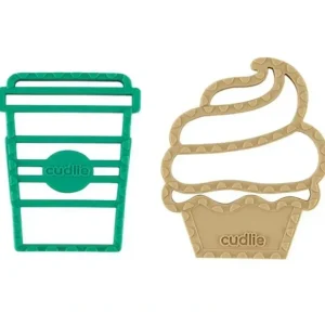 Cudlie - 2Pk Food Grade Silicone Teether, Coffee & Muffin - cutbabycare.com | baby boutique & care hub
