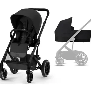Cybex - Balios S Lux Full Size Stroller + Cot S Bassinet Bundle, All Black - cutbabycare.com | baby boutique & care hub