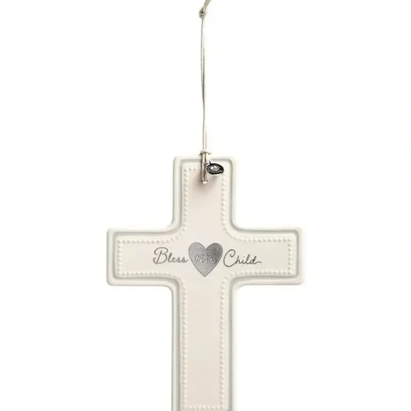 Demdaco - Bless This Child Wall Cross, Neutral - cutbabycare.com | baby boutique & care hub