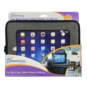 dreambaby Car Back Seat 29cm Holder/Storage Mount w/ Mirror For Tablet/iPad Grey - cutbabycare.com | baby boutique & care hub