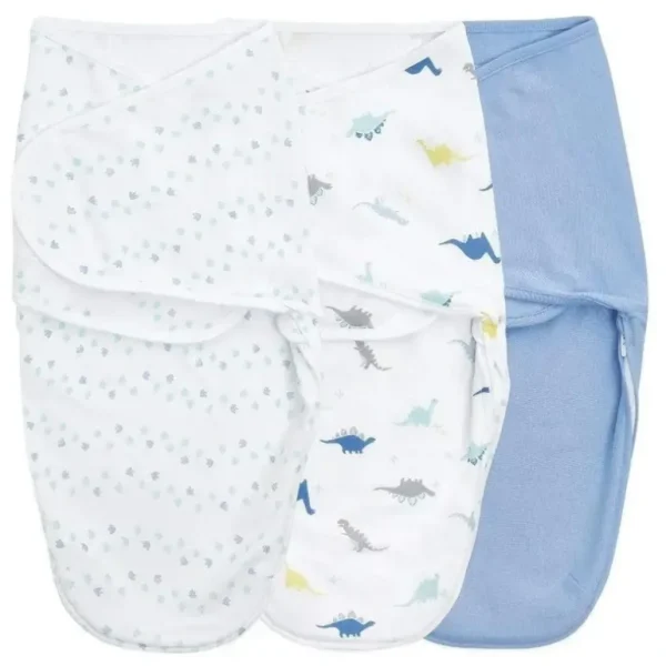 Essentials wrap swaddle 3pack - Dino Rama 4-6 months L - cutbabycare.com | baby boutique & care hub