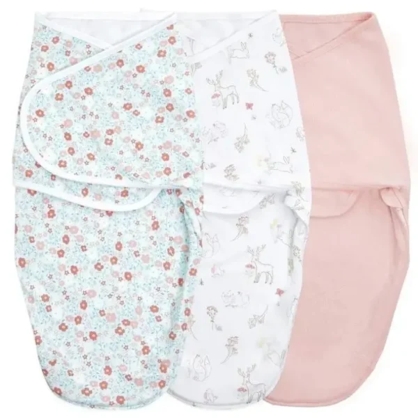 Essentials wrap swaddle 3pack - Fairy Tale Flowers 0-3 months - cutbabycare.com | baby boutique & care hub