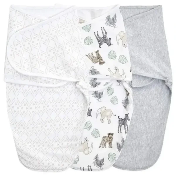 Essentials wrap swaddle 3pack - Toile 0-3 months - cutbabycare.com | baby boutique & care hub