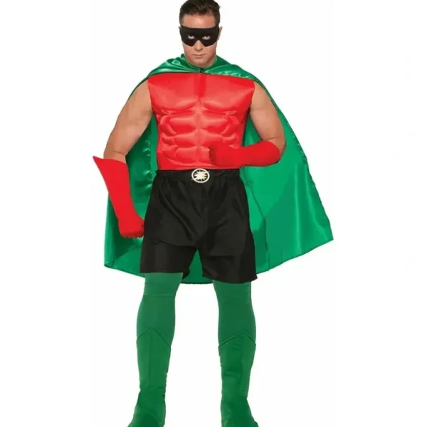 Forum Novelties Satin Super Hero Cape Halloween Party Costume Unisex Adult Green - cutbabycare.com | baby boutique & care hub