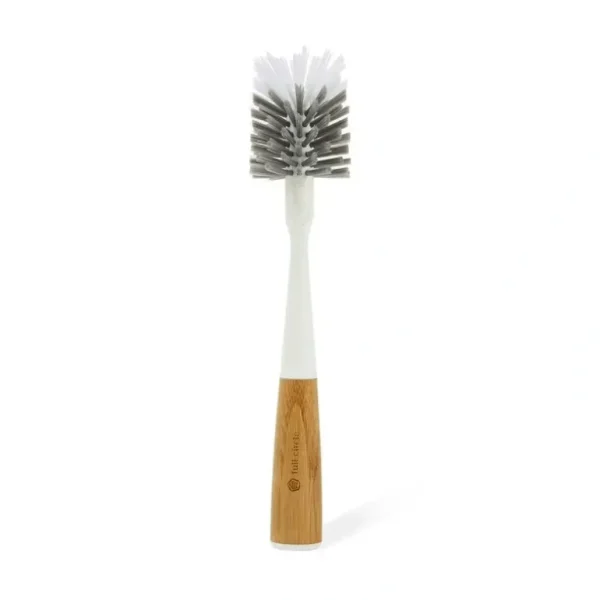 Full Circle Slim Clean Reach Bottle Brush Home Cleaner Nylon Bristles White - cutbabycare.com | baby boutique & care hub