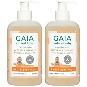 Gaia 1L Pure/Organic Bath & Body Wash for Baby/Kids/Toddlers Vegan Friendly - cutbabycare.com | baby boutique & care hub
