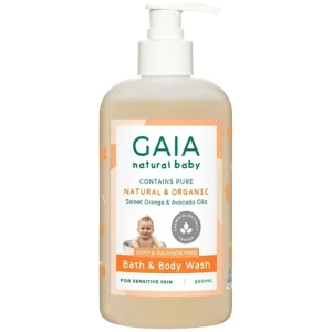 Gaia 500ml Pure/Organic Bath & Body Wash for Baby/Kids/Toddlers Vegan Friendly - cutbabycare.com | baby boutique & care hub