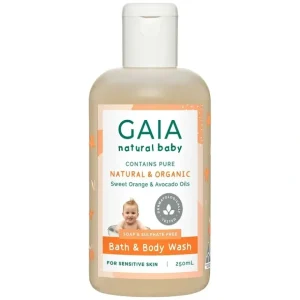 Gaia 250ml Pure/Organic Bath & Body Wash for Baby/Kids/Toddlers Vegan Friendly - cutbabycare.com | baby boutique & care hub
