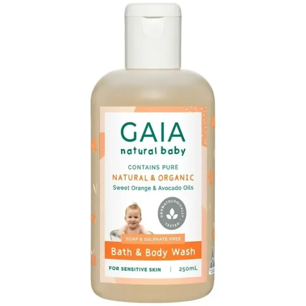 Gaia 250ml Pure/Organic Bath & Body Wash for Baby/Kids/Toddlers Vegan Friendly - cutbabycare.com | baby boutique & care hub