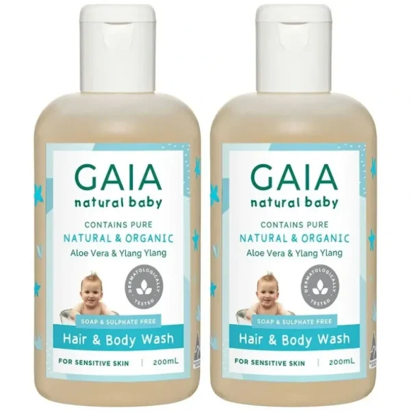 Gaia 400ml Pure/Organic Hair & Body Wash for Baby/Kids/Toddlers Vegan Friendly - cutbabycare.com | baby boutique & care hub