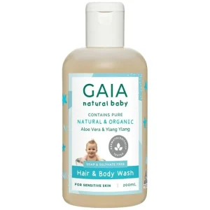 Gaia 200ml Pure/Organic Hair & Body Wash for Baby/Kids/Toddlers Vegan Friendly - cutbabycare.com | baby boutique & care hub