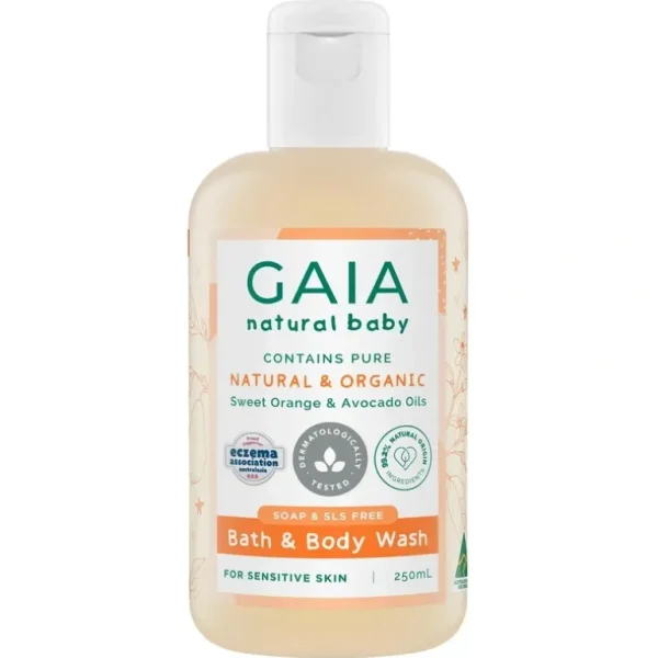 Gaia Natural Baby Bath & Body Wash 250mL - cutbabycare.com | baby boutique & care hub