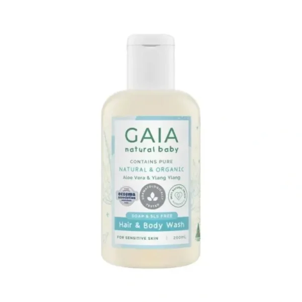 Gaia Natural Baby Hair & Body Wash 200mL - cutbabycare.com | baby boutique & care hub