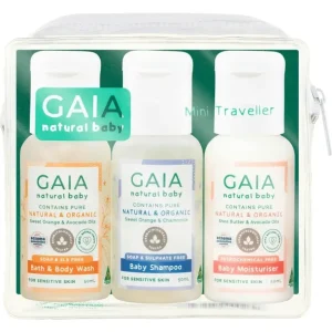 Gaia Natural Baby Mini Traveller Kit 50mL 3 Pack - cutbabycare.com | baby boutique & care hub